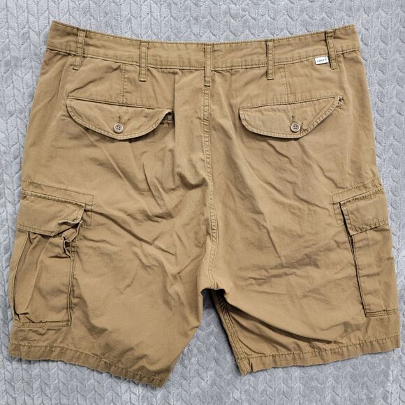Levi's Cargo Shorts Mens Size 38 Brown Tan Cotton Ripstop Pockets White Tab Logo - Picture 7 of 9
